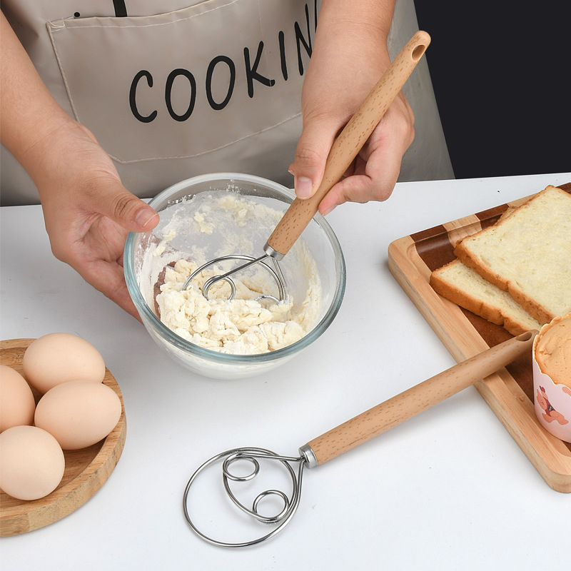 Danish Pancake Pan - ใหม่ # เครื่องตีแป้งมือถือสแตนเลสขนาด 10 นิ้ว พร้อมด้ามจับ