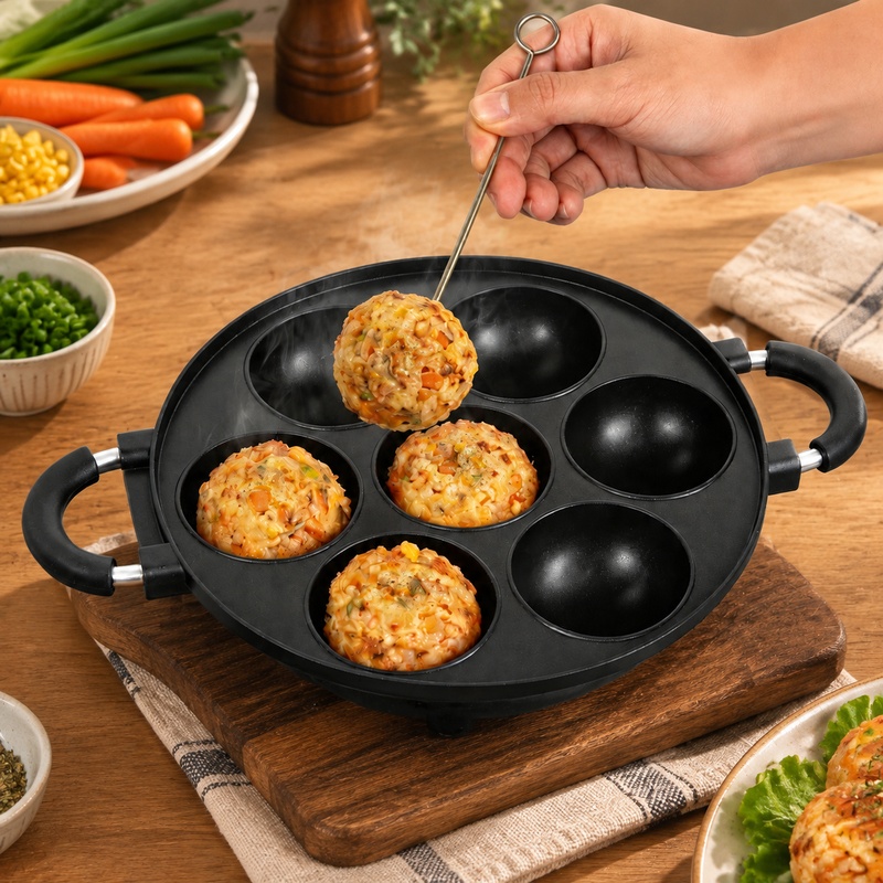 แม่พิมพ์อะลูมิเนียม 7 ช่อง สำห - Takoyaki Grill Plate บทวิจารณ์และราคา