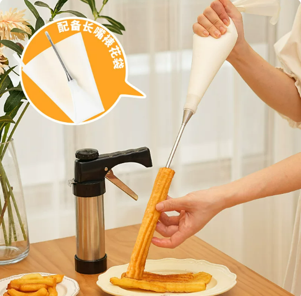 เครื่องทำชูโรสสแตนเลสแบบปืนกดค - Churros Maker Gun บทวิจารณ์และราคา